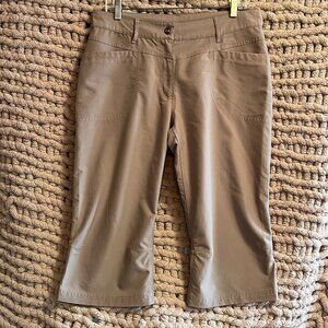 Mountain Equipment Co-Op Grey Terrena Capri Lightweight Hiking Pants Size 12